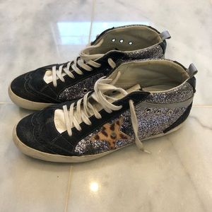 Golden Goose glitter mid shoe